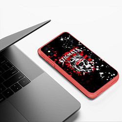 Чехол iPhone XS Max матовый Stigmata, цвет: 3D-красный — фото 2