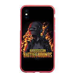 Чехол iPhone XS Max матовый PUBG