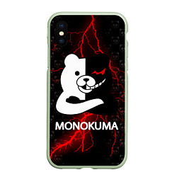 Чехол iPhone XS Max матовый MONOKUMA, цвет: 3D-салатовый