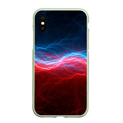 Чехол iPhone XS Max матовый Огонь и лёд, цвет: 3D-салатовый