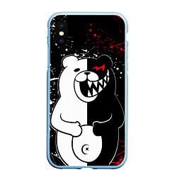 Чехол iPhone XS Max матовый MONOKUMA, цвет: 3D-голубой