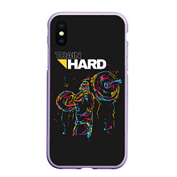 Чехол iPhone XS Max матовый Train hard