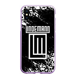 Чехол iPhone XS Max матовый LINDEMANN, цвет: 3D-сиреневый