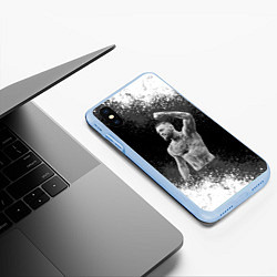 Чехол iPhone XS Max матовый Conor McGregor, цвет: 3D-голубой — фото 2