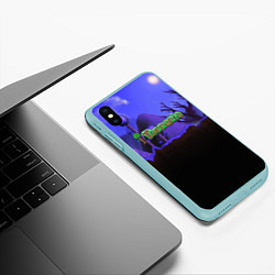 Чехол iPhone XS Max матовый TERRARIA, цвет: 3D-мятный — фото 2