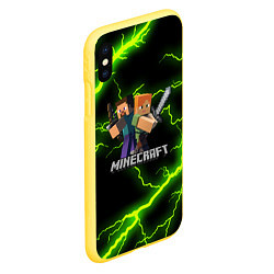 Чехол iPhone XS Max матовый MINECRAFT, цвет: 3D-желтый — фото 2