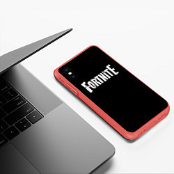 Чехол iPhone XS Max матовый Fortnite, цвет: 3D-красный — фото 2