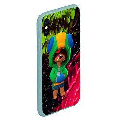 Чехол iPhone XS Max матовый Brawl stars, цвет: 3D-мятный — фото 2