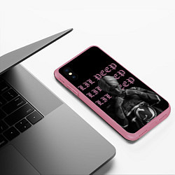 Чехол iPhone XS Max матовый LiL PEEP, цвет: 3D-малиновый — фото 2