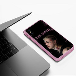 Чехол iPhone XS Max матовый LiL PEEP, цвет: 3D-розовый — фото 2