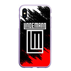 Чехол iPhone XS Max матовый LINDEMANN, цвет: 3D-светло-сиреневый