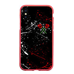 Чехол iPhone XS Max матовый Payton Moormeier: TikTok, цвет: 3D-красный