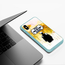 Чехол iPhone XS Max матовый Острые козырьки, цвет: 3D-мятный — фото 2