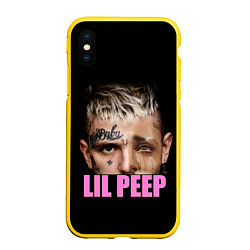 Чехол iPhone XS Max матовый Lil Peep, цвет: 3D-желтый