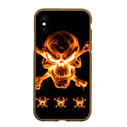 Чехол iPhone XS Max матовый Черепа