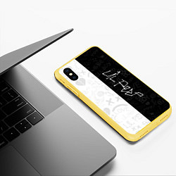 Чехол iPhone XS Max матовый LIL PEEP, цвет: 3D-желтый — фото 2