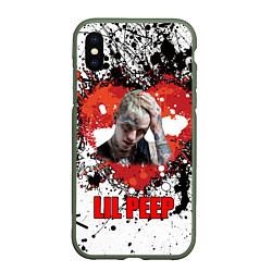 Чехол iPhone XS Max матовый Lil Peep, цвет: 3D-темно-зеленый