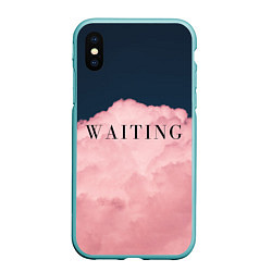 Чехол iPhone XS Max матовый WAITING, цвет: 3D-мятный