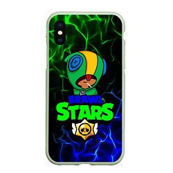 Чехол iPhone XS Max матовый BRAWL STARS LEON