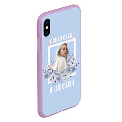 Чехол iPhone XS Max матовый Billie Eilish, цвет: 3D-сиреневый — фото 2