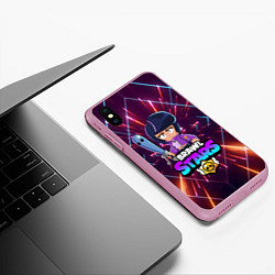 Чехол iPhone XS Max матовый BRAWL STARS BIBI, цвет: 3D-розовый — фото 2