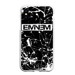 Чехол iPhone XS Max матовый Eminem, цвет: 3D-белый