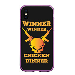 Чехол iPhone XS Max матовый Winner Chicken Dinner