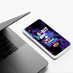 Чехол iPhone XS Max матовый Brawl Stars 8-BIT, цвет: 3D-белый — фото 2
