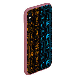 Чехол iPhone XS Max матовый PORTAL, цвет: 3D-малиновый — фото 2