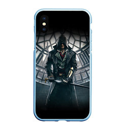Чехол iPhone XS Max матовый Assassin’s Creed, цвет: 3D-голубой