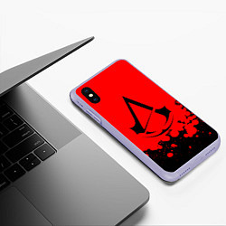 Чехол iPhone XS Max матовый Assassin’s Creed, цвет: 3D-светло-сиреневый — фото 2