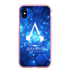 Чехол iPhone XS Max матовый ASSASSINS CREED, цвет: 3D-розовый