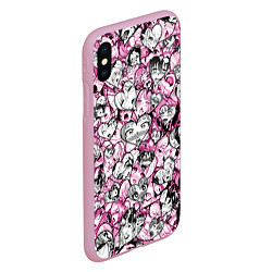 Чехол iPhone XS Max матовый Ahegao валентинки, цвет: 3D-розовый — фото 2