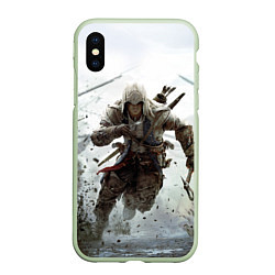 Чехол iPhone XS Max матовый ASSASSINS CREED, цвет: 3D-салатовый