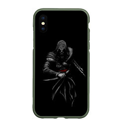 Чехол iPhone XS Max матовый Assassin’s Creed, цвет: 3D-темно-зеленый