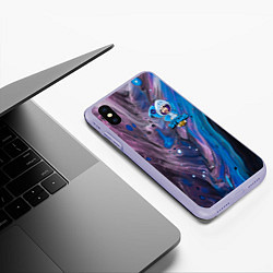 Чехол iPhone XS Max матовый Brawl stars, цвет: 3D-светло-сиреневый — фото 2