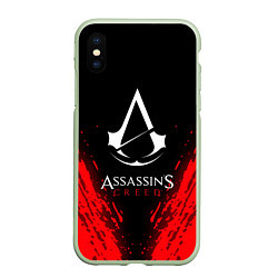 Чехол iPhone XS Max матовый Assassin’s Creed, цвет: 3D-салатовый