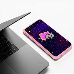 Чехол iPhone XS Max матовый Nyan Cat, цвет: 3D-баблгам — фото 2