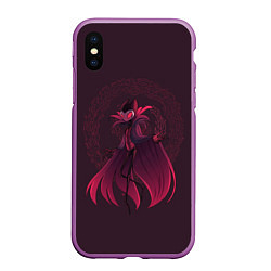 Чехол iPhone XS Max матовый Hollow Knight, цвет: 3D-фиолетовый