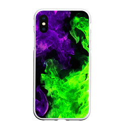 Чехол iPhone XS Max матовый БИТВА ОГНЕЙ, цвет: 3D-белый