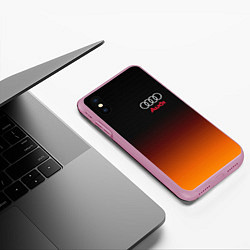 Чехол iPhone XS Max матовый AUDI, цвет: 3D-розовый — фото 2