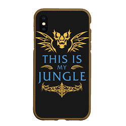 Чехол iPhone XS Max матовый This is my Jungle, цвет: 3D-коричневый