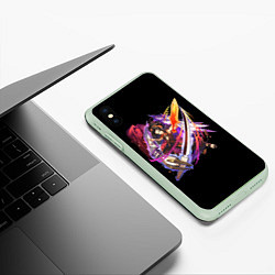 Чехол iPhone XS Max матовый Shaman king, цвет: 3D-салатовый — фото 2
