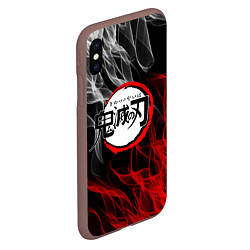 Чехол iPhone XS Max матовый KIMETSU NO YAIBA, цвет: 3D-коричневый — фото 2