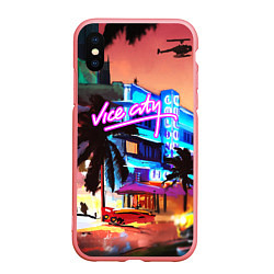 Чехол iPhone XS Max матовый GTA: VICE CITY, цвет: 3D-баблгам