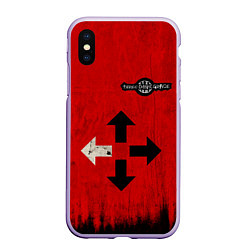 Чехол iPhone XS Max матовый THREE DAYS GRACE RED, цвет: 3D-светло-сиреневый