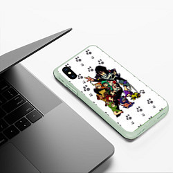 Чехол iPhone XS Max матовый Моя Геройская Академия, цвет: 3D-салатовый — фото 2