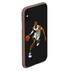 Чехол iPhone XS Max матовый Kobe Bryant, цвет: 3D-коричневый — фото 2