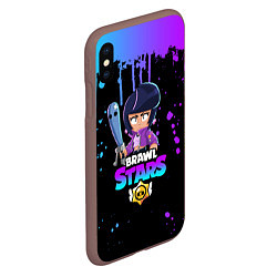 Чехол iPhone XS Max матовый BRAWL STARS BIBI, цвет: 3D-коричневый — фото 2