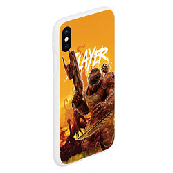 Чехол iPhone XS Max матовый Doom Slayer, цвет: 3D-белый — фото 2